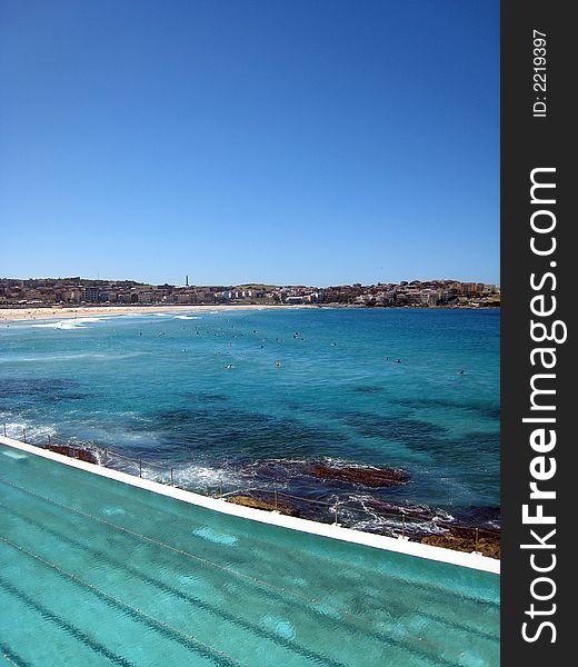 Bondi beach pool in Sydney. Bondi beach pool in Sydney