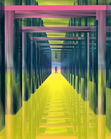 Color Tunnel. Royalty Free Stock Photo