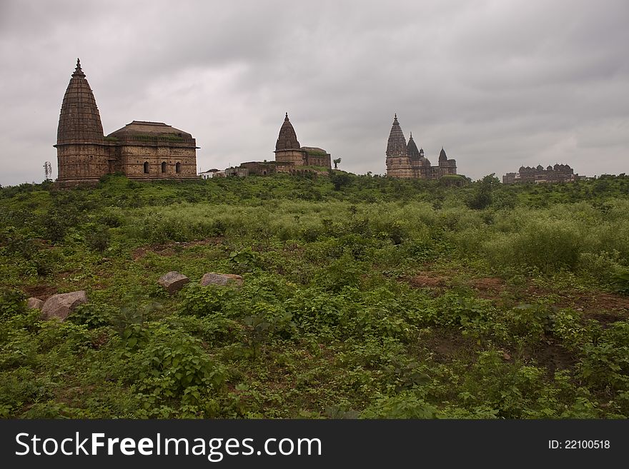 Hinduist temples in Orchha, India