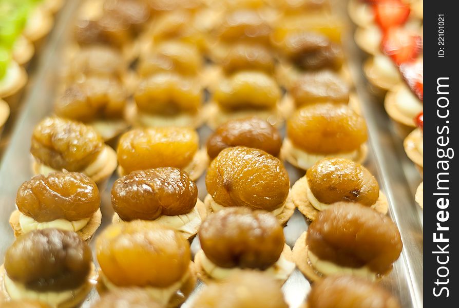 Chestnut sweets from Turkey - Turkish delight. Chestnut sweets from Turkey - Turkish delight