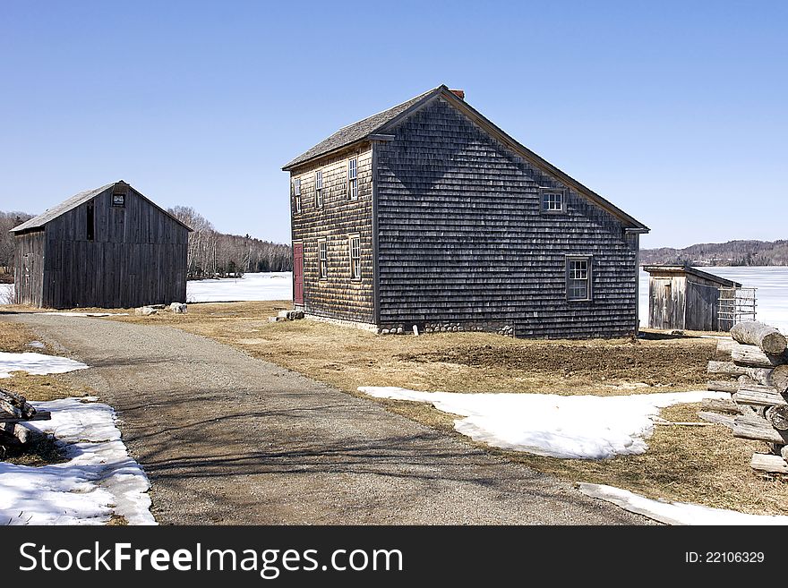 An original pioneer homestead situated on the bank of the St. John River in the historic village of Kings Landing, New Brunswick. An original pioneer homestead situated on the bank of the St. John River in the historic village of Kings Landing, New Brunswick