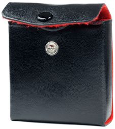 Black Leather Case Stock Photo Black Leather Case Stock Photo