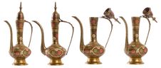 Four Metal Jugs Royalty Free Stock Images Four Metal Jugs Royalty Free Stock Images