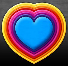 Rainbow Heart Stock Images