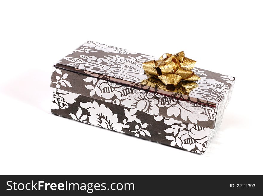 Gift Box With Golden Bow