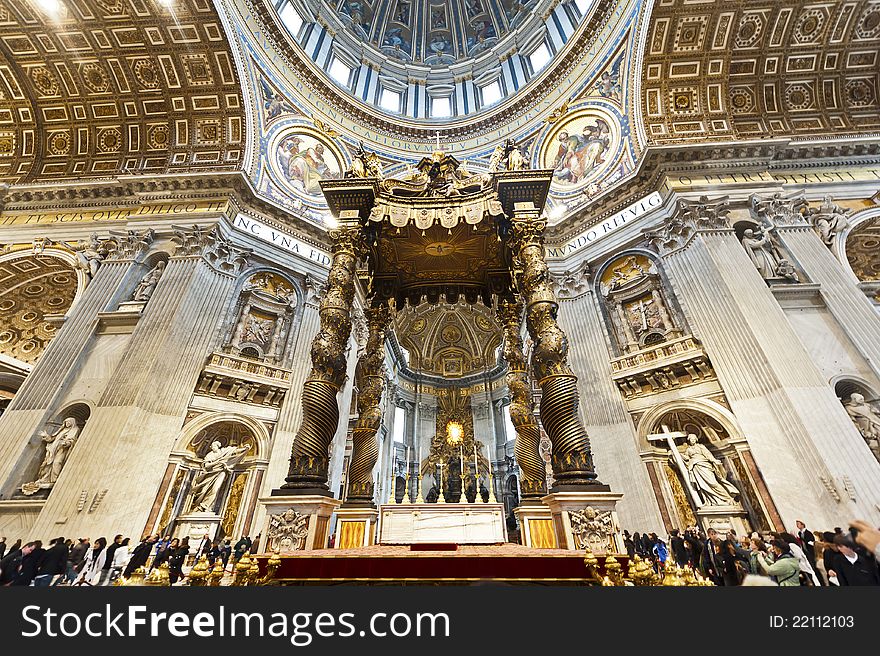 St. Peter's Basilica image inside the Vatican