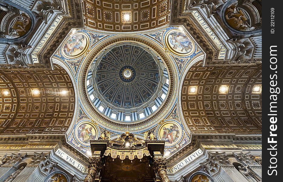 St. Peter's Basilica image inside the Vatican