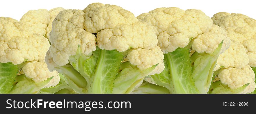 Cauliflower on White Background