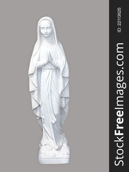 An Angelic White Marble Graveside Statue Figure. An Angelic White Marble Graveside Statue Figure.