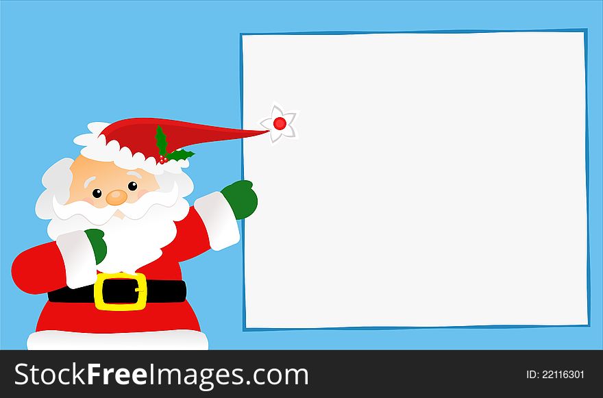 Santa Claus With Banner