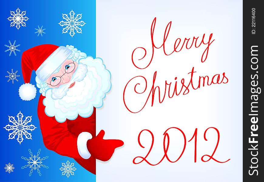 Christmas background with kind Santa Claus. Christmas background with kind Santa Claus