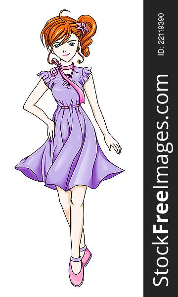 Fashion Purple Dress