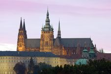 Evening Prague Castle Royalty Free Stock Photos