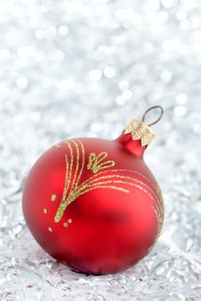 Red Christmas Ball Royalty Free Stock Photo Red Christmas Ball Royalty Free Stock Photo