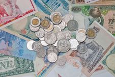 Currencies Around The World. Royalty Free Stock Image