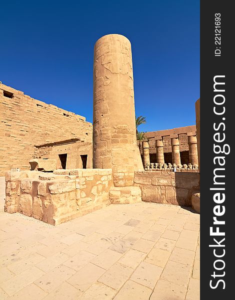 Interior of Karnak temple, Luxor, Egypt