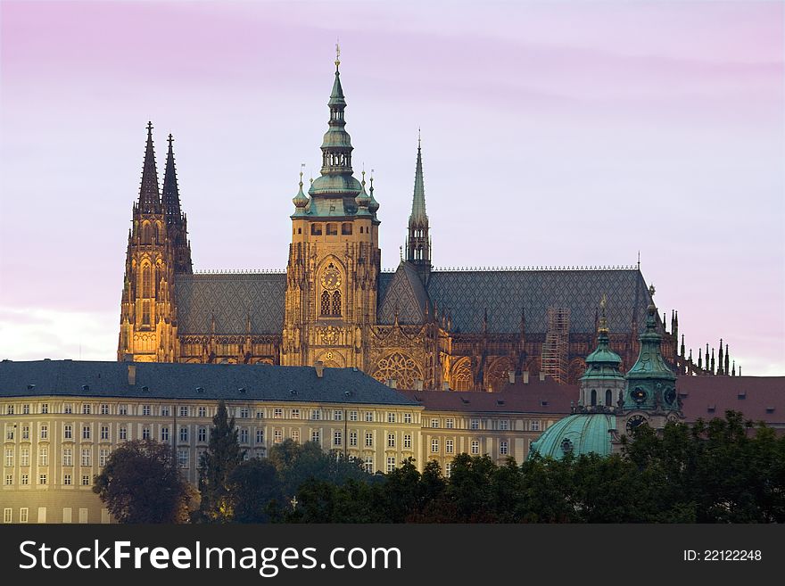 Prague's Castle at the dusk. Prague's Castle at the dusk.