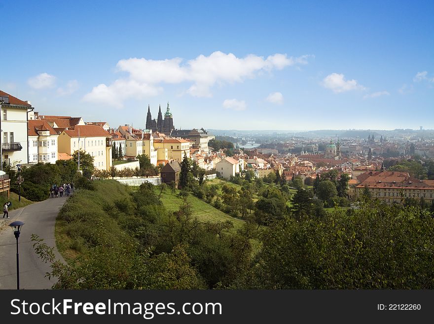 Prague summer panorama