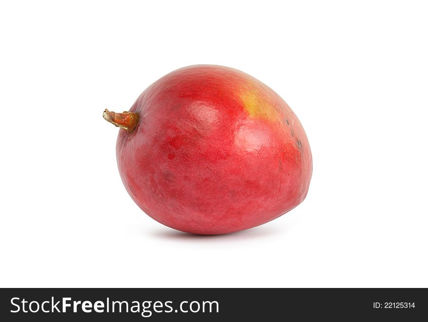 Freshness red mango on white background. with clipping path