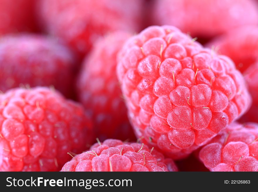 Closeup Photo Of Sweet Raspberry