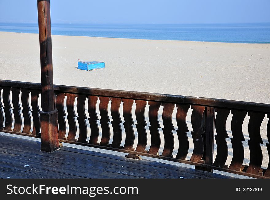 Wooden bar on the beach. Wooden bar on the beach