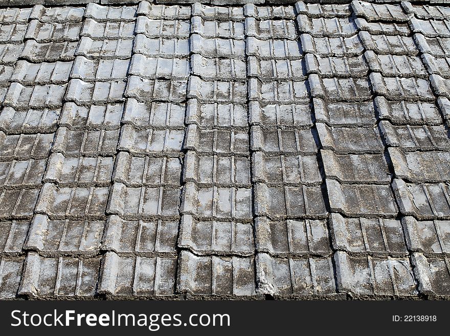 Close up of old roof cray tiles. Close up of old roof cray tiles