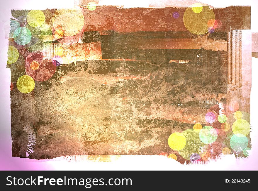 Grunge Wall Background With Bubble