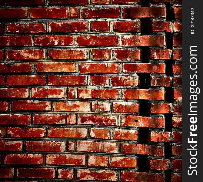 Background in style grunge. Brick wall similar to notepad sheet. Background in style grunge. Brick wall similar to notepad sheet