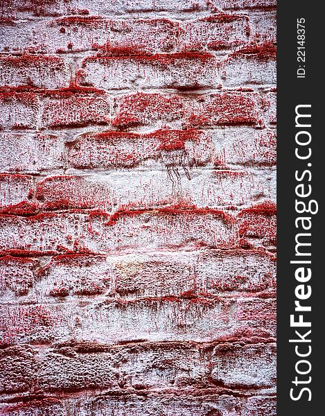 Background in style grunge. Wall in a red mouldy