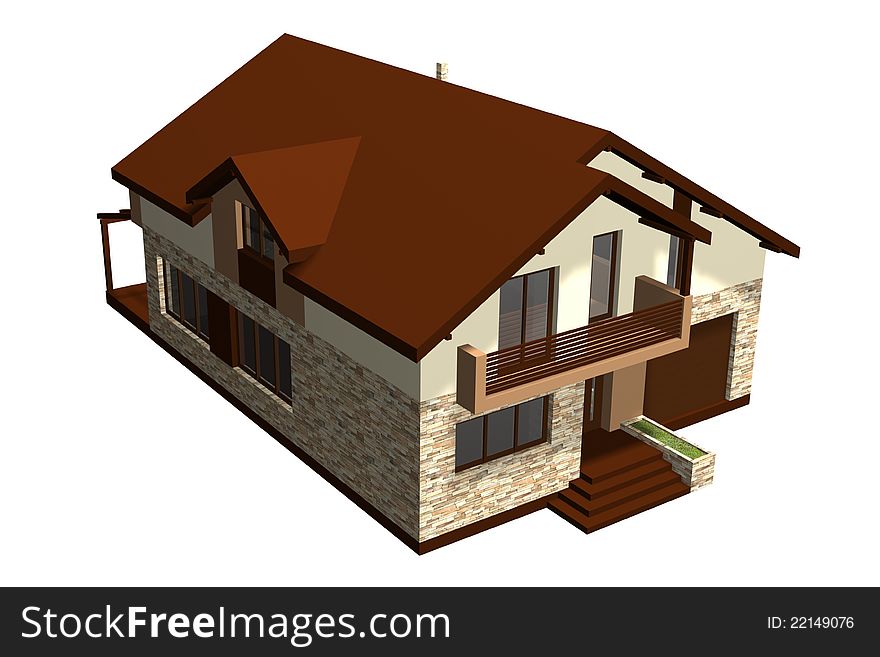 Family House 3D Render