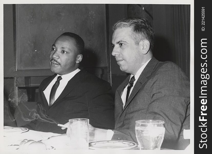 Martin Luther King, Jr. And Robert Wechsler At American Jewish Congress Fundraising Event
