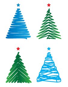 Stylized Christmas Trees Royalty Free Stock Photos Stylized Christmas Trees Royalty Free Stock Photos