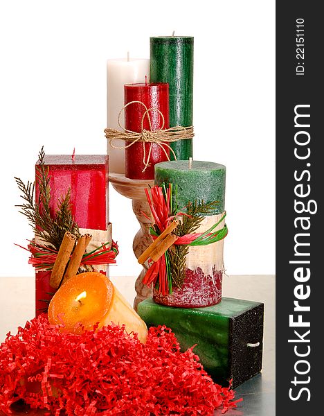 Variety Of Christmas Candles