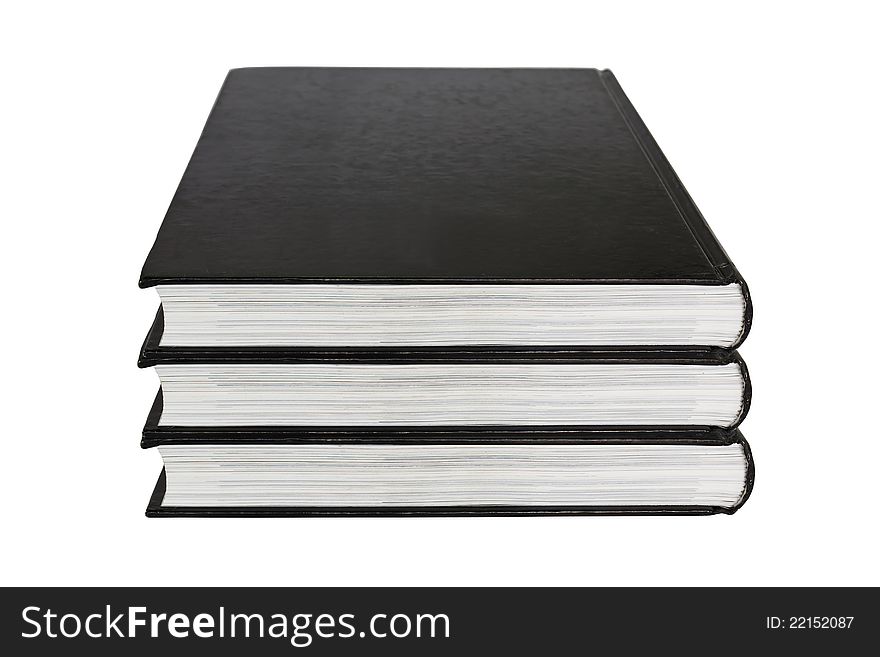 Black book isolated on white background