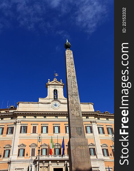 The Egyptian Oblisk on Piazza del Popolo.Rome.Italy