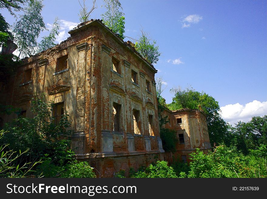 Old palace in ruins, Poland