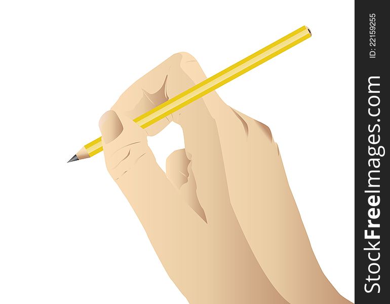 Human Draw Using Pencil