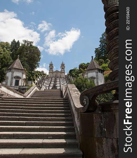 Stairs to the Bom Jesus do  Monte.Portugal. Stairs to the Bom Jesus do  Monte.Portugal