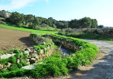 Walking Along The Stream - Malta Stock Photos Walking Along The Stream - Malta Stock Photos