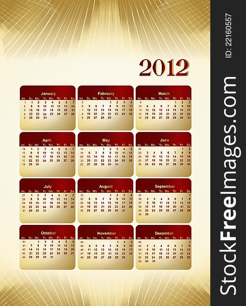 2012 business style calendar