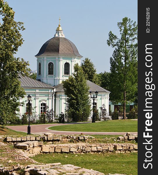 Orthodox temple  built in seventeenth century in Moscow. Orthodox temple  built in seventeenth century in Moscow