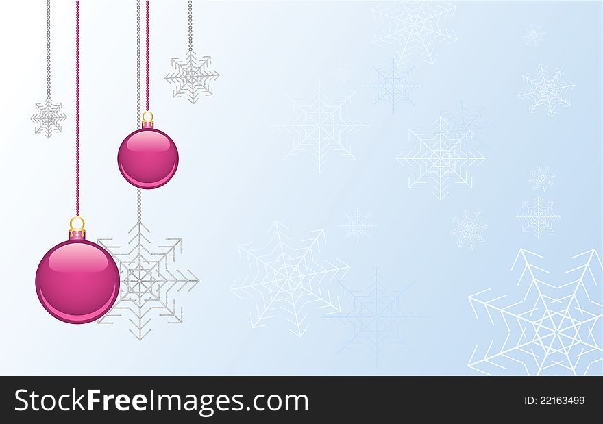 Christmas background with balls,  illustration. Christmas background with balls,  illustration