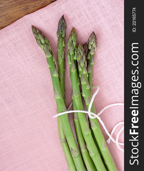 Lovely fresh asparagus spears ready to be steamed