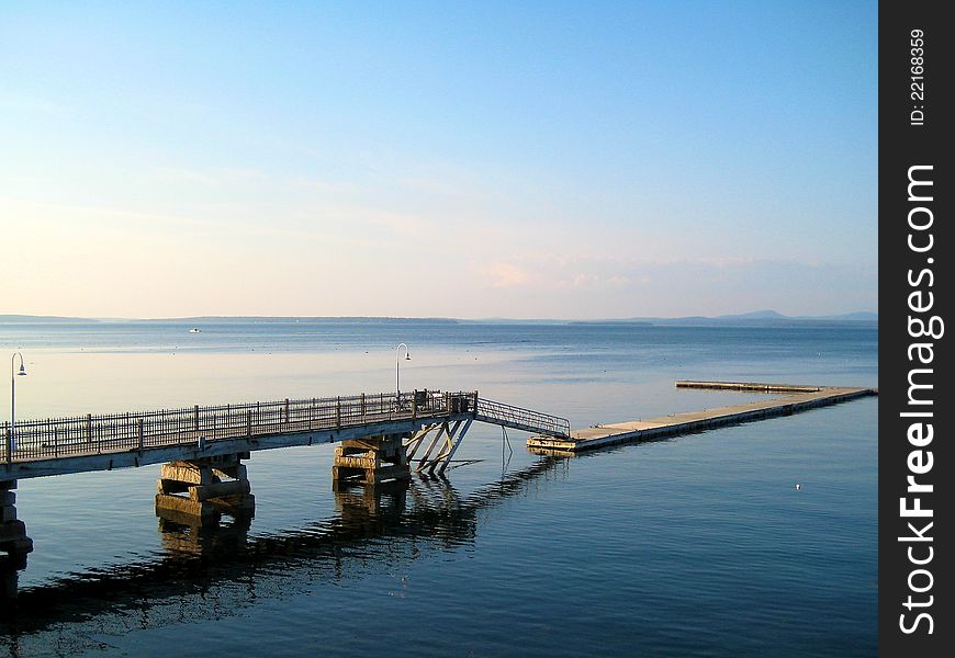 Ocean Pier in Bar Harbor Maine