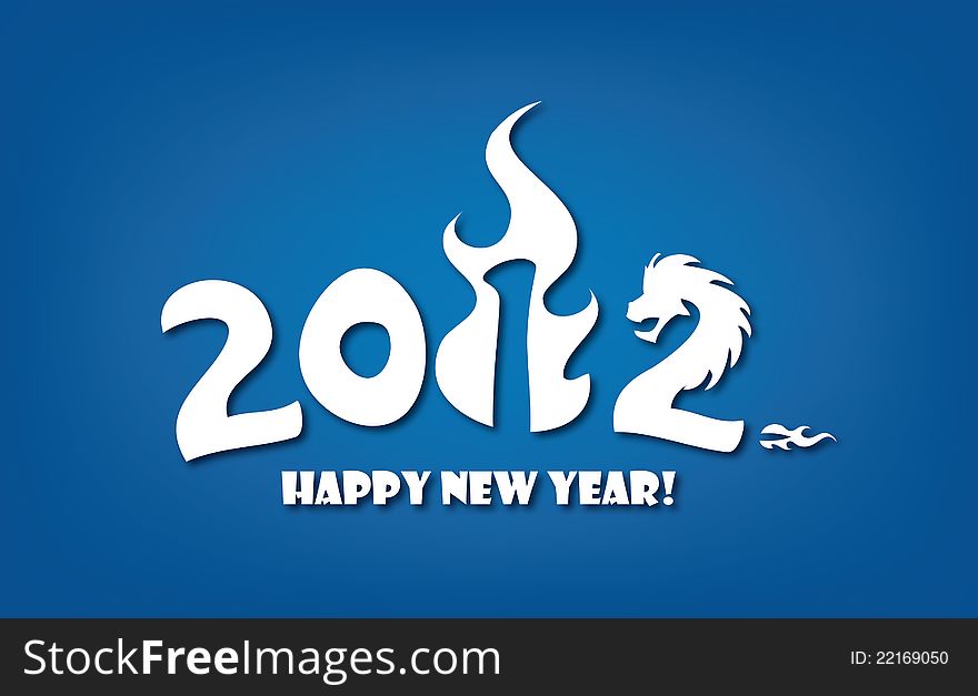 Greeting Card For New Year 2012 Celebration