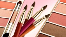 Make Up Brushes With Make Up Stock Photography Make Up Brushes With Make Up Stock Photography