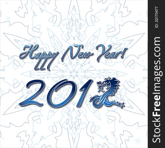 Vector illustration of New year card on the white background. Vector illustration of New year card on the white background.