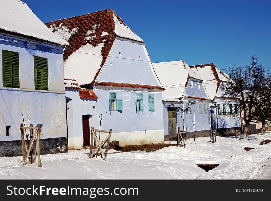 Saxon Houses In Viscri, Transylvania, Romania