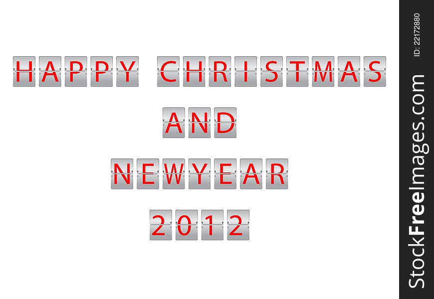 Christmas and New Year greeting isolated