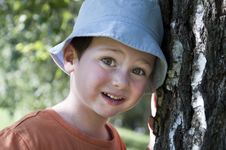 Child And Tree Royalty Free Stock Images